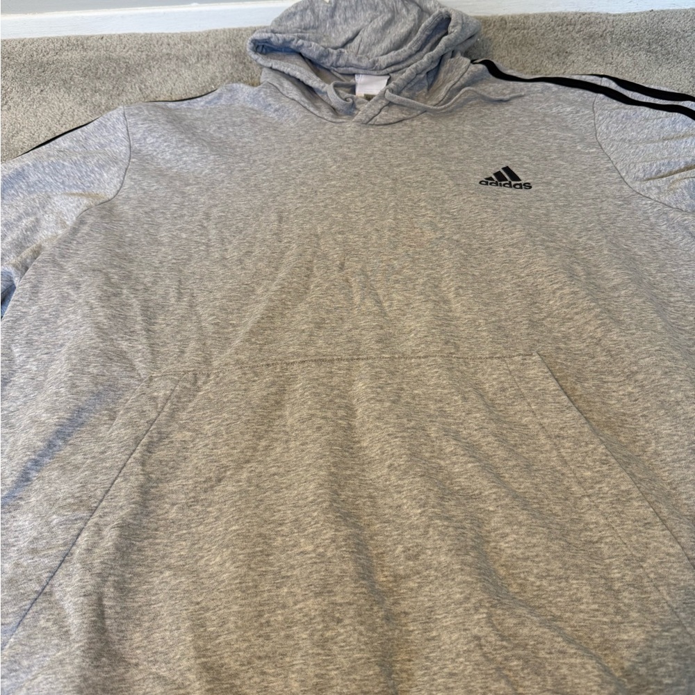 Adidas Heather Gray Men's Hoodie